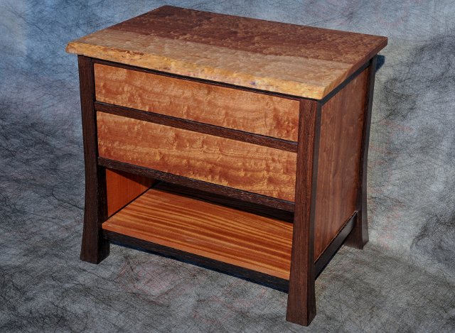 Sapele Bedside Table