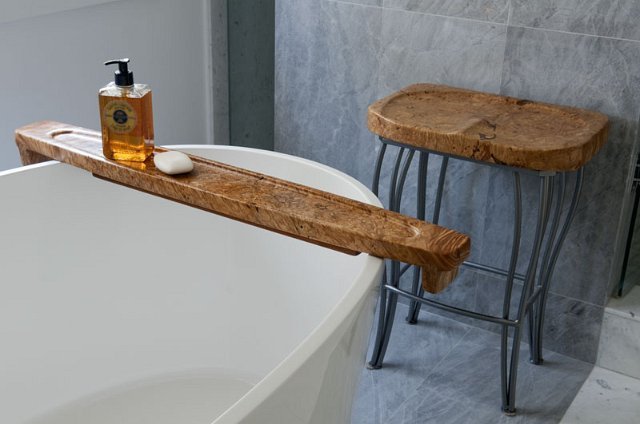 Maple Burl Bath Set