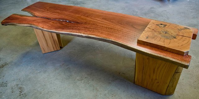 Curly Jarrah and Willow Bench