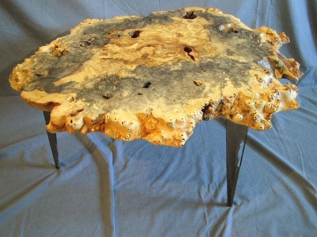 Buckeye Root Burl with Icicle Pattern Legs