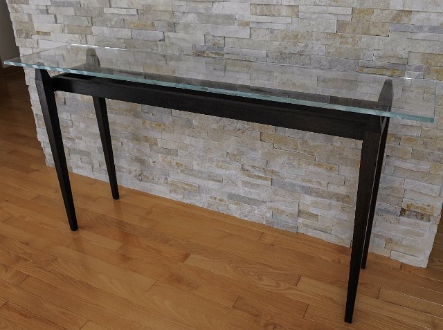 Wenge with Starfire Glass Side Table
