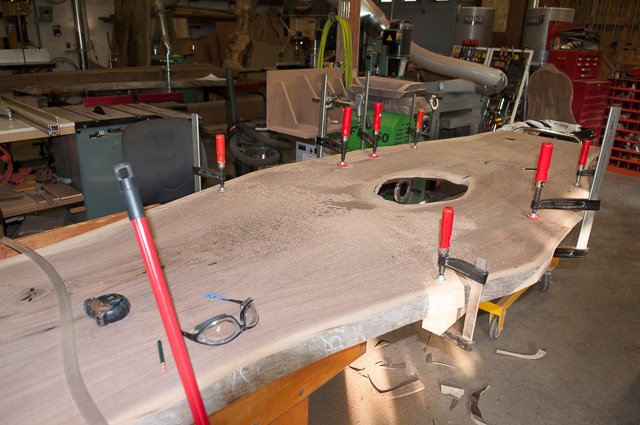 Double Crotch Walnut Dining Table