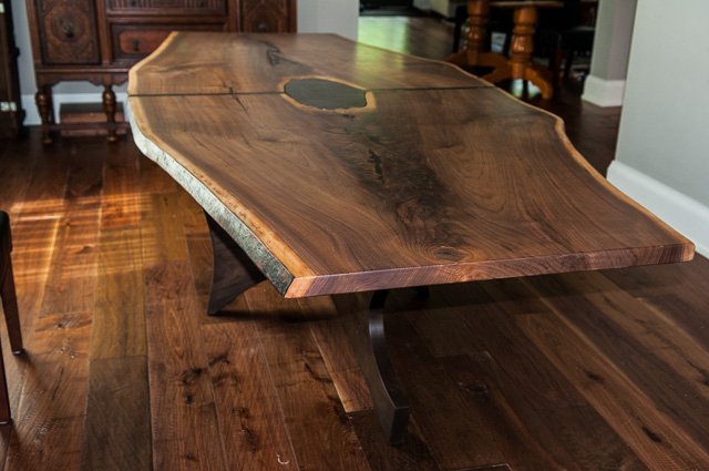Double Crotch Walnut Dining Table