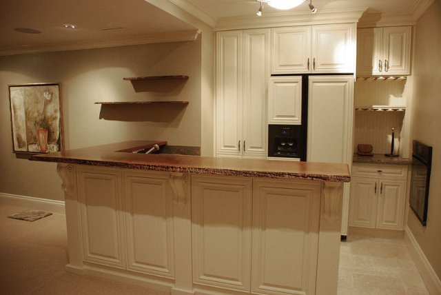 Figured Sapele Bar Top and Shelves